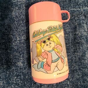 Vintage 1990 Cabbage Patch Aladdin 8 oz thermos pink awesome condition